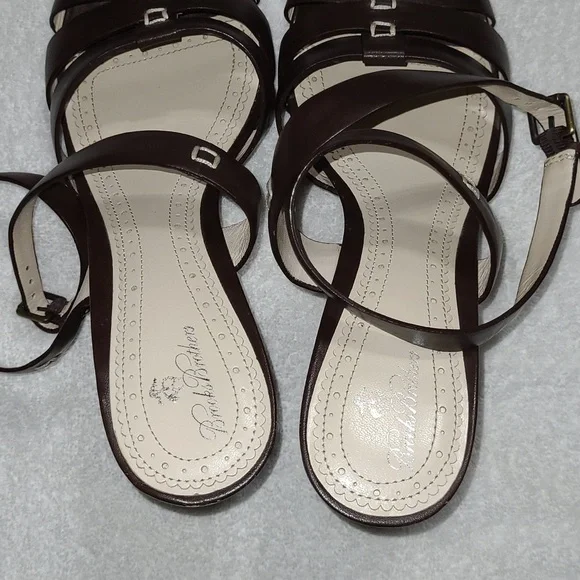 Brooks Brothers Strap Block Heel Sandals Size 10 - Picture 6 of 6